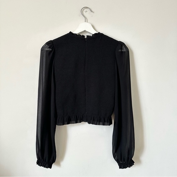 Aritzia Wilfred Tempest Long Sleeve Black Blouse Size Small - Picture 3 of 9